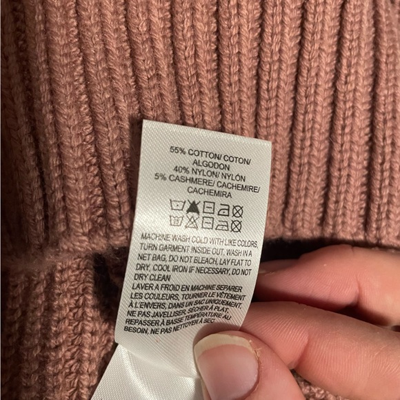 Lucky Brand Notch V-Neck Sweater Burlwood Women’s XS Oversized Knit Cozy Warm - Picture 6 of 7